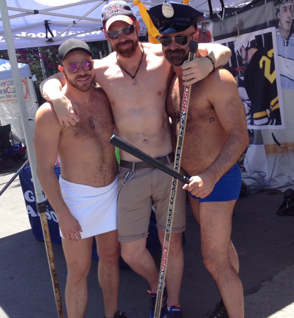 Our #OperationSoap models stopped by <a href="/OutSportToronto/">OutSport Toronto</a>'s 🏒gayhockey.com booth on <a href="/ChurchWellesley/">The Village - Toronto, ON. Canada</a>🌈