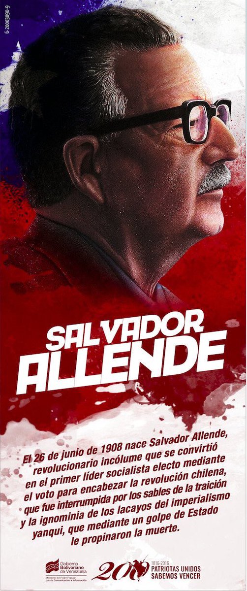 Salvador Allende nos trae todos los días su ejemplo de Lealtad y Valentía para defender la Verdad con su Vida...
