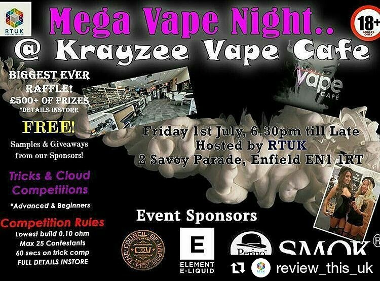 mikeyb6999's tweet photo. #vape #ukvapers #ukvapefam #vapeporn #vape4you #vape4life #vapenight #enfield #cloudcomp #trickcomp #giveaways https://t.co/IYin25nYGc