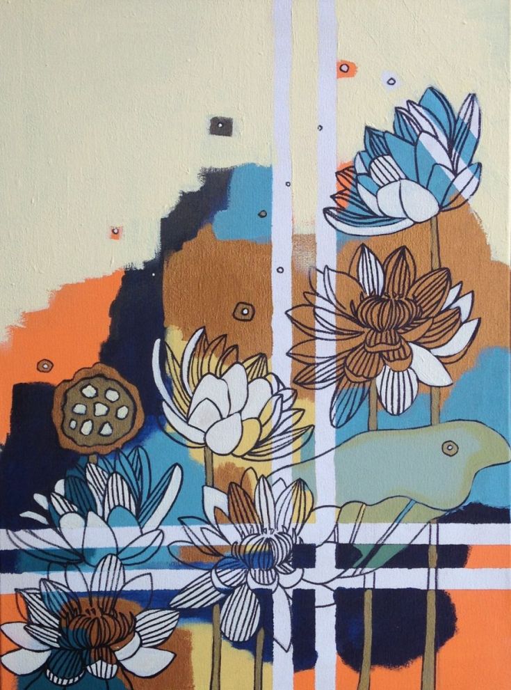 artfinderlatest's tweet photo. In Bloom III by @leahguzmanart #acrylic #painting #art https://t.co/gbadGugVFr @artfinder https://t.co/jQo51XffOp