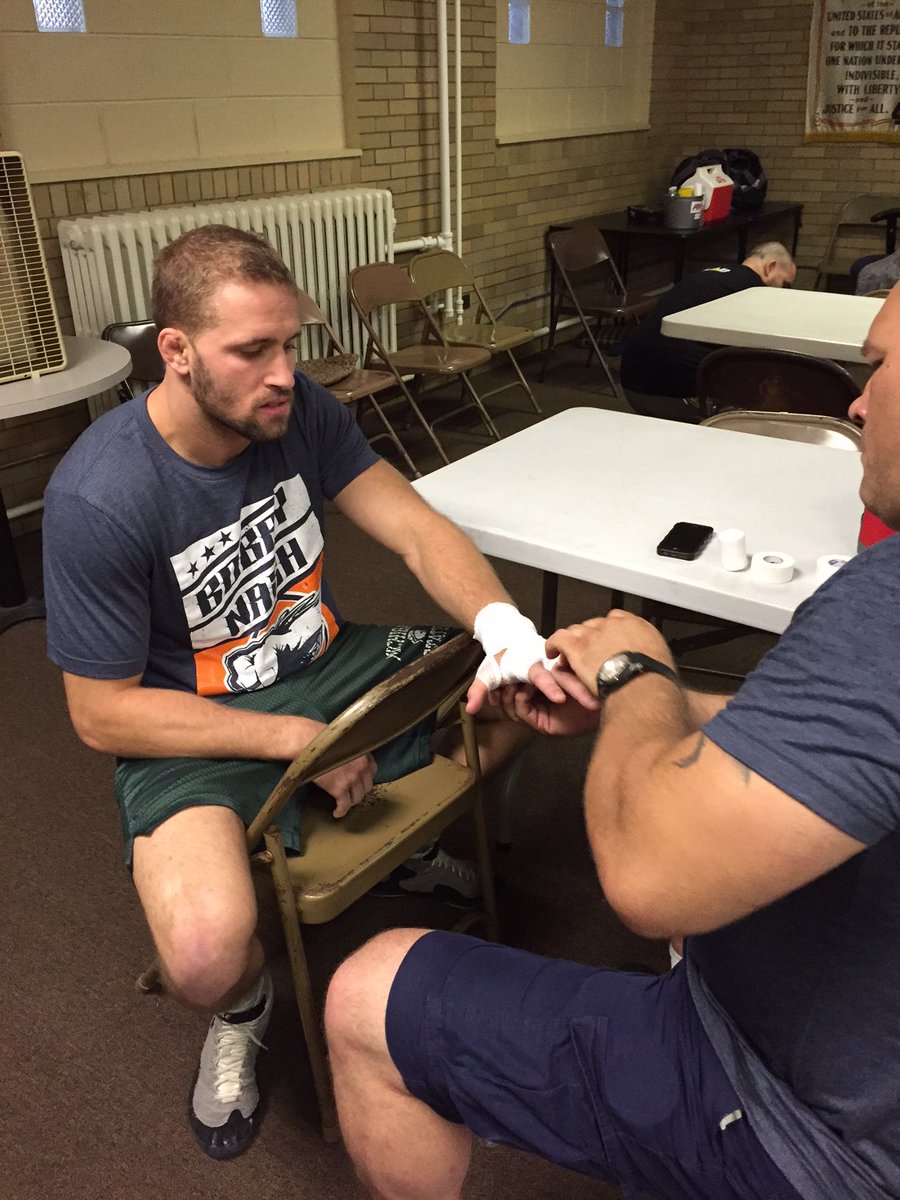 B_Nashty's tweet photo. Getting my hands wrapped before my @RFAfighting last Friday. Won 40 seconds by tko #rfa39 #onmywayup https://t.co/Ruq1yfX2PD