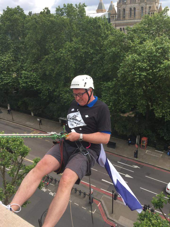 Great to see our Chief Commissioner fly flag for Scotland abseiling down <a href="/BPHconferences/">BPHconferences</a> for <a href="/DofE/">The Duke of Edinburgh’s Award</a> Diamond Challenge