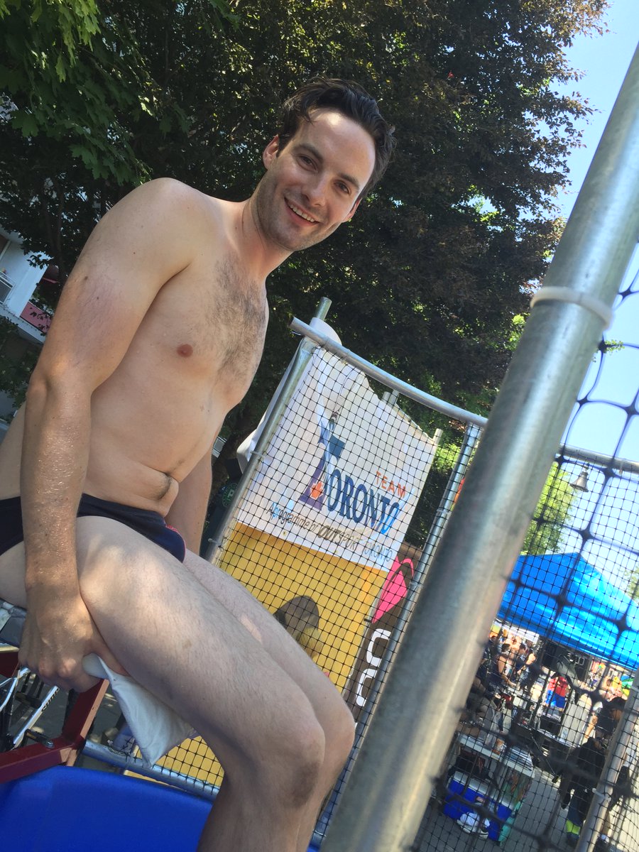 OutSportToronto's tweet photo. #DowntownSwimClub is back in the dunk tank at @OutSportToronto #SportZone https://t.co/Cl5ltqIlEH