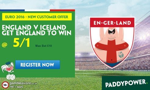 WowBet's tweet image. HUGE OFFER

England v Iceland

Get England to win @ 5/1

Max Bet £10

▶️ pdy.pr/ManUFactP