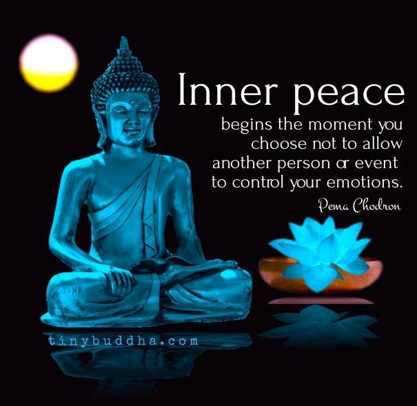 tinybuddha's tweet photo. Inner peace begins the moment you choose not to allow another person or event to control your emotions. Pema Chodron https://t.co/KIE7jngzuV