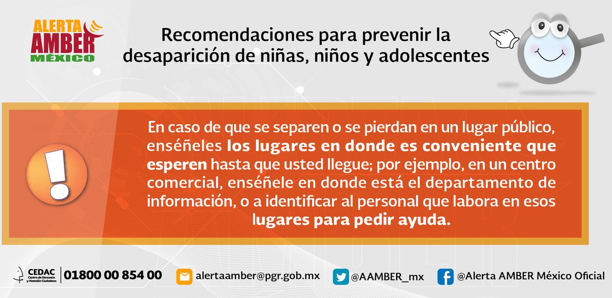 Recomendaciones para prevenir la desaparición de niñas, niños y adolescentes.