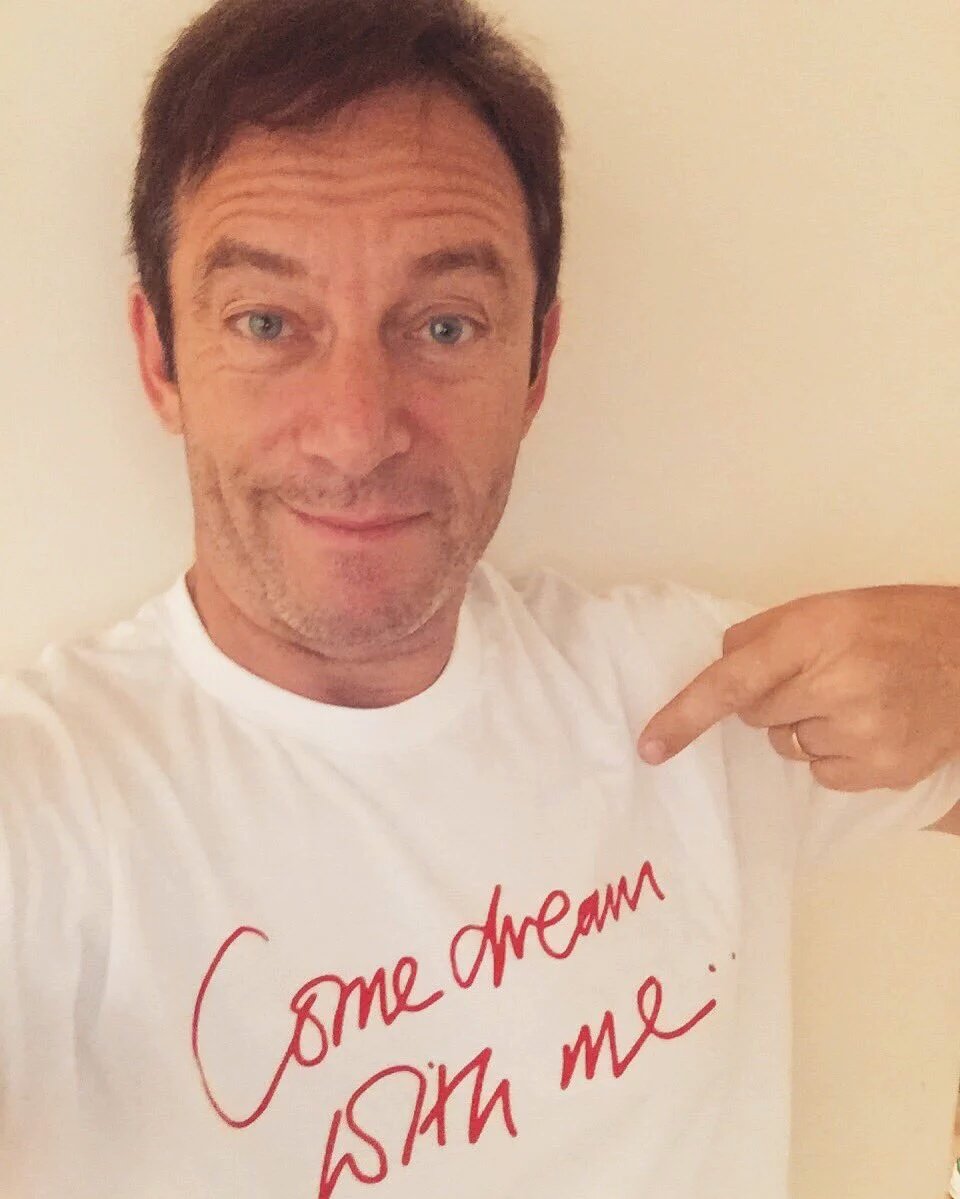 bestofbwright's tweet photo. some of the harry potter cast wearing bonnie wright's come dream with me charity tee 😻 https://t.co/1ugxHxzawr