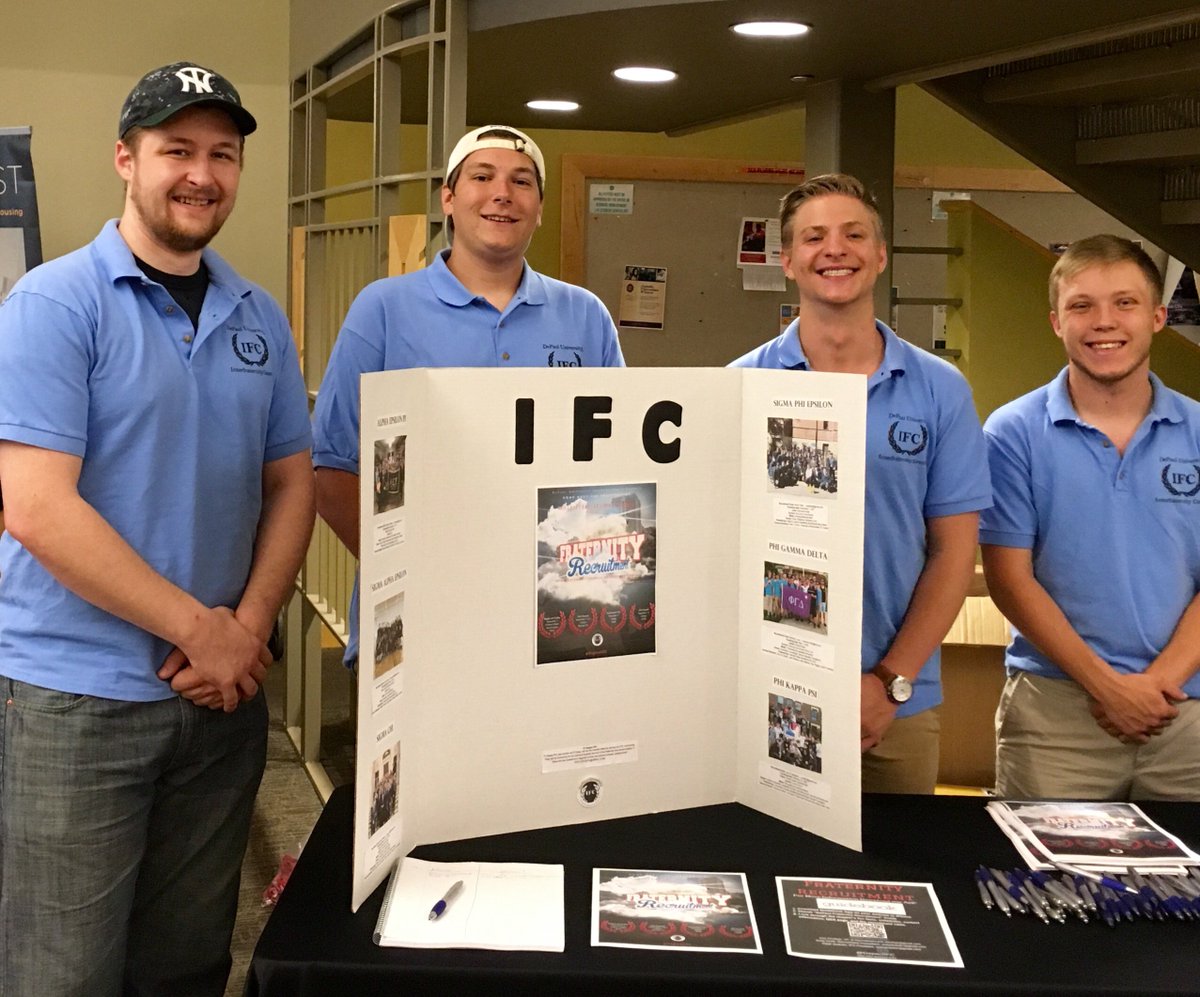 Stop in and say hey to the gents of IFC tabling these upcoming weeks!