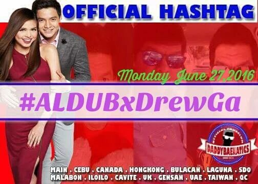 DBAEnatics_HK's tweet photo. OUR OHT👇👇

#ALDUBxDrewGa 

RETWEET~ TWEET~QOUTE TWEET~ REPLY TWEET💕💕 https://t.co/4TObywO3uh