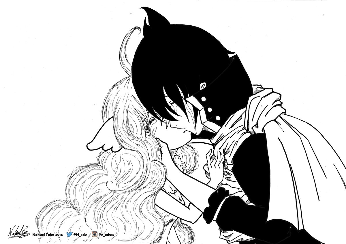 fairy tail zeref and mavis kiss