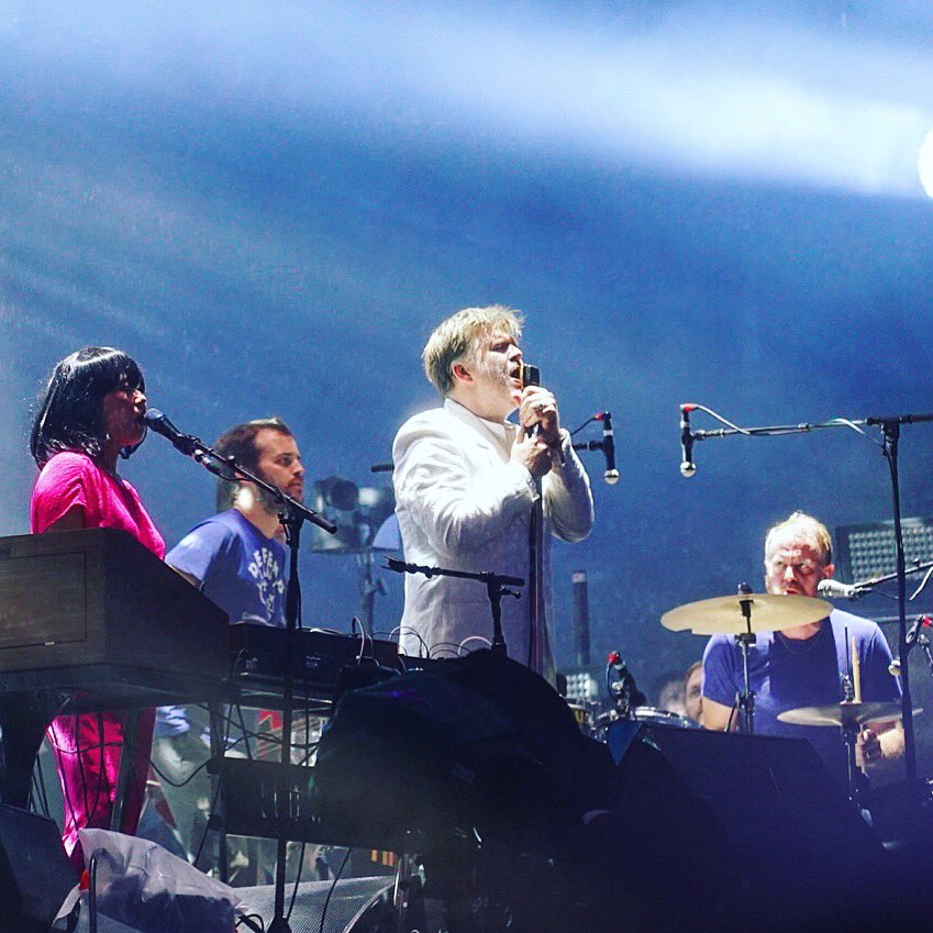 .@lcdsoundsystem headlining @GlastoFest 🙌 📷: @caryshuws