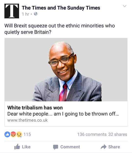 WritersofColour's tweet photo. So it only took the far right taking to the streets post Brexit for the press to wake up to racist Britain 👍 https://t.co/G1Cg8yXb2O