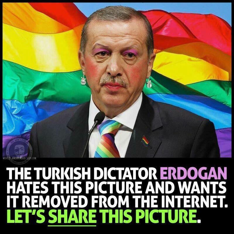 mattLovesTennis's tweet photo. #Erdogan is a pretty dictator! #dictator #destroyingTurkey #humanrights #sharethisimage #gayrights https://t.co/16cH7Gq8bG