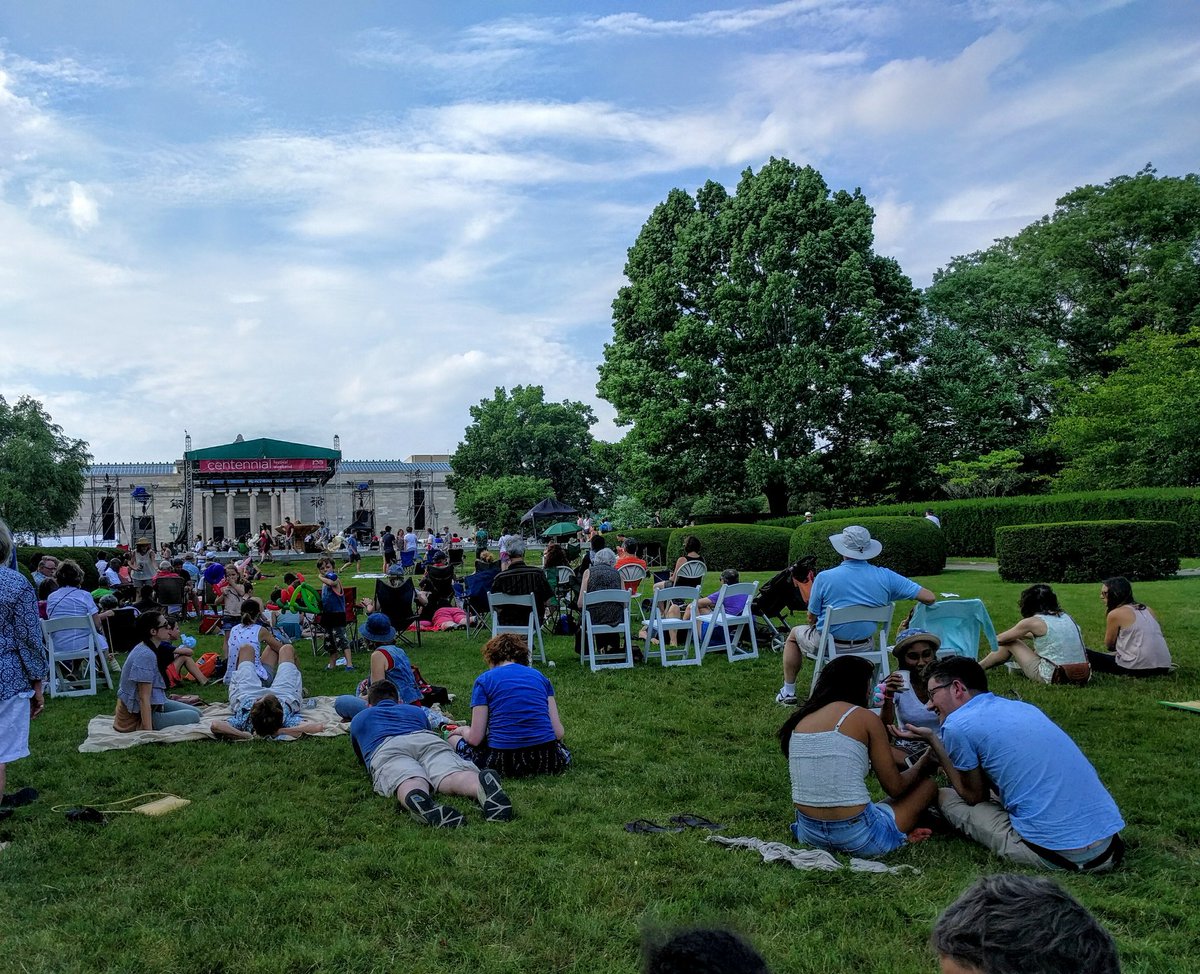 dspiegler's tweet photo. @CleveOrchestra in concert on s terrace of @ClevelandArt #cententennialfestivalweekend https://t.co/LZvbeHrijn