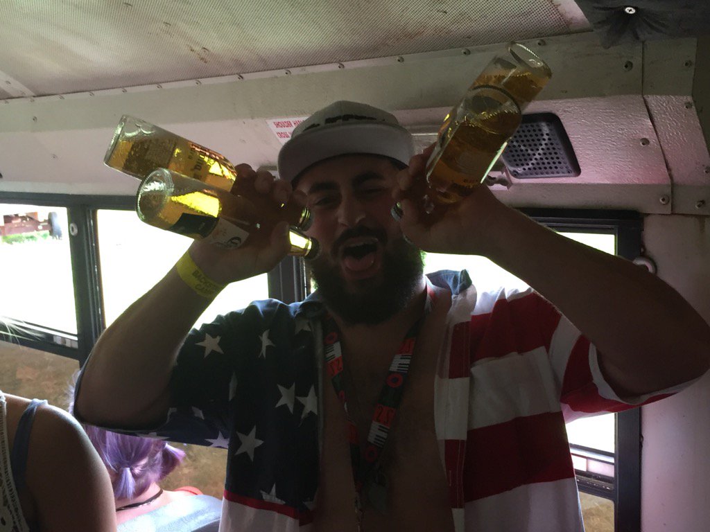 _TreyWarren's tweet photo. We party hard at #DeerCreek. #Phish #QuadrupleFisting https://t.co/K9e4wEI38l