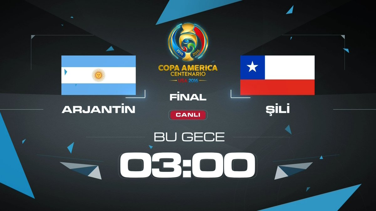 aspor's tweet photo. ARJANTİN-ŞİLİ | #CopaAmerica final karşılaşması #Canlı yayınla bu gece sabaha karşı 03:00’te A Spor’da! #Copa100 https://t.co/271bDZhHrh