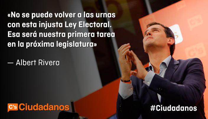 CiudadanosCs's tweet photo. @Albert_Rivera "Nosotros no hemos venido a conformarnos y que todo siga igual. Queremos #CambioaMejor" #Ciudadanos https://t.co/GfvXJRlKHJ