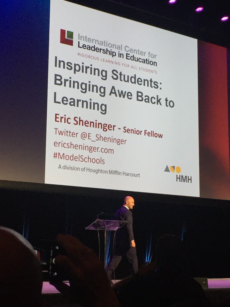 The Twitter Principal <a href="/E_Sheninger/">Eric Sheninger</a> kicks off #ModelSchools with a new message: bringing back the awe in learning!