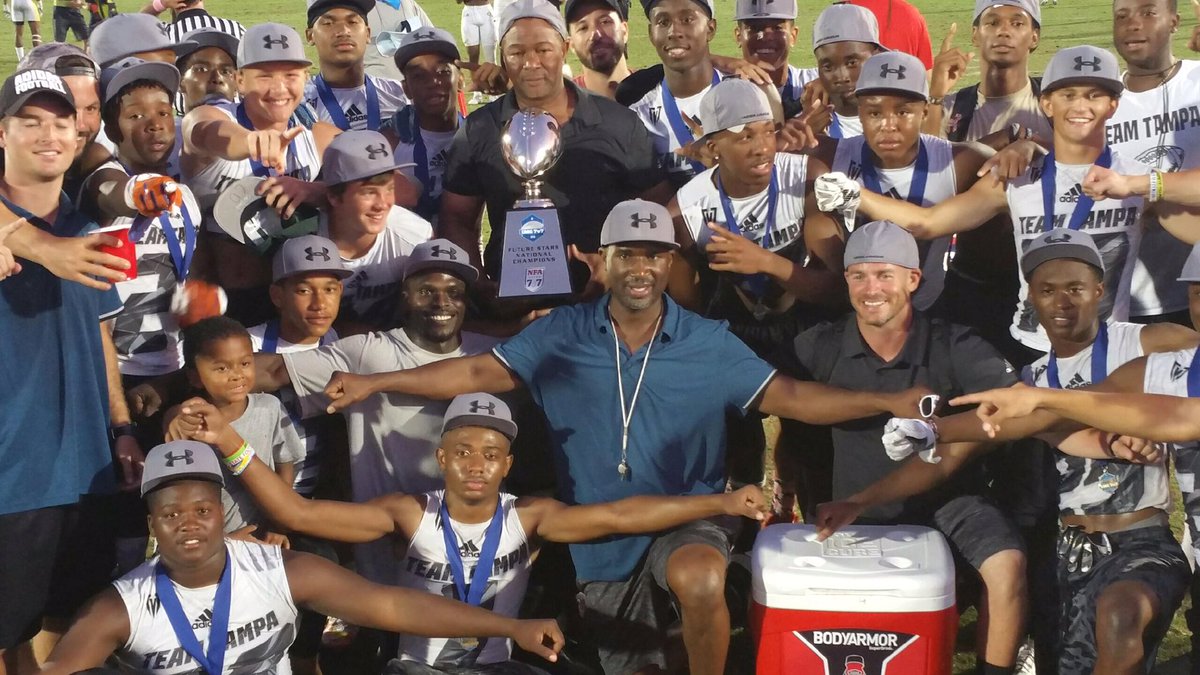 NFA7v7's tweet photo. @TeamTampa813 went undefeated in today's bracket play. #NFA7v7 National Champions! https://t.co/myk6gjD35S