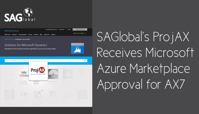 winwithsaglobal's tweet photo. #SAGlobal’s #ProjAX receives #microsoftazure #marketplace approval for the New #MSDynAX https://t.co/kU9bYwCi2O https://t.co/oGUiUZqhs1