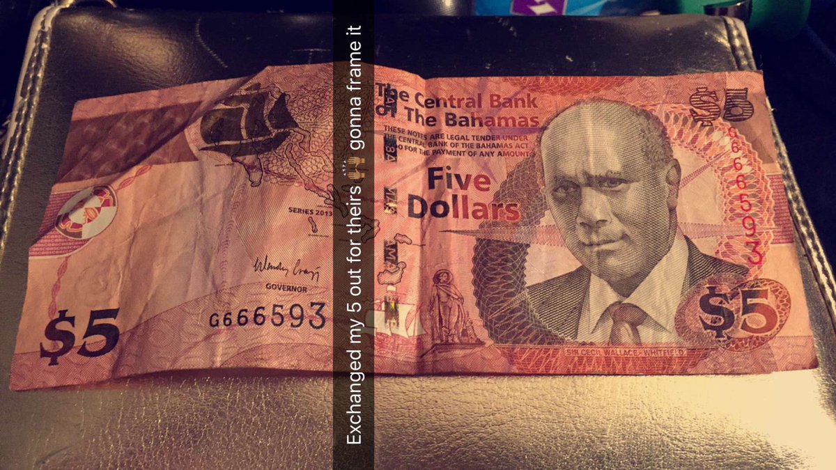 _Rochelle_92's tweet photo. My $5 from the #Bahamas !! Imma frame it . 👌🏾👌🏾👌🏾 https://t.co/DWyimrmE95