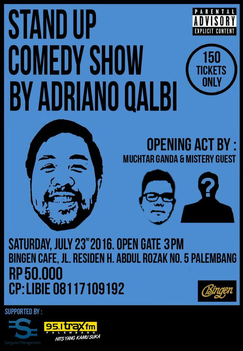 Bam! #SUCAdrianoQalbi, Palembang 23 Juli! Ayo lah bikin rame