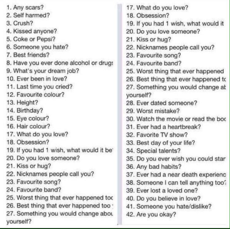 Ask me any of these questions and I'll answer😂