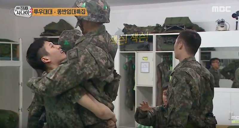 soompi's tweet photo. Watch: GOT7’s Jackson Lifts BamBam Up After A Grueling Day On “Real Men”
https://t.co/eVoeiLW4xS https://t.co/DBDbwkEK8u