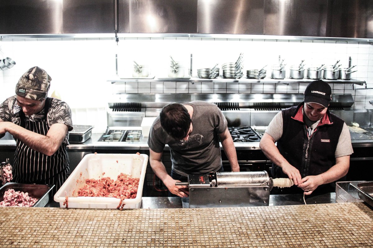 The team made this year's Salami yesterday, hanging &amp; curing now. See more of the action ow.ly/R8Ul301EFyW