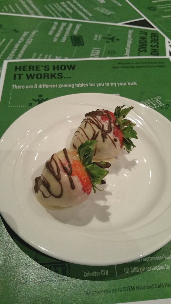 ProfBazylak's tweet photo. Chocolate covered strawberries and roulette at the #ASEEAnnual Charity Casino night! https://t.co/5henkcYxzW