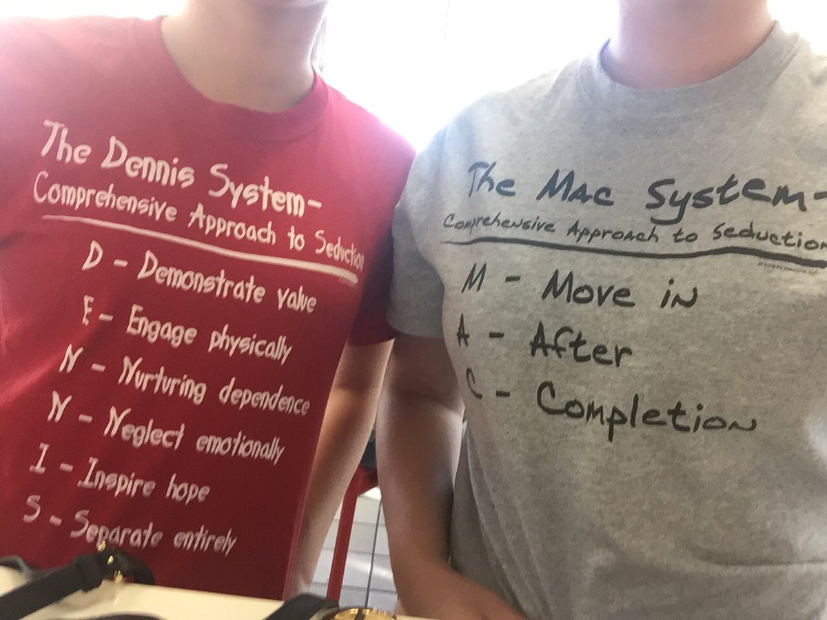 RissaDirtyMoney's tweet image. Mine and Maddi's shirts are A1. #itsalwayssunnyinphiladelphia 🔥 #denissystem #macsystem