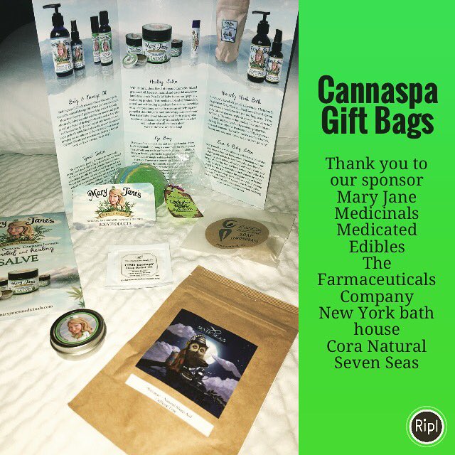 Cannaspa gift bags sponsors  thank you #Cannabis #Cannaspa #cannabistopical #medicatedbathbombs