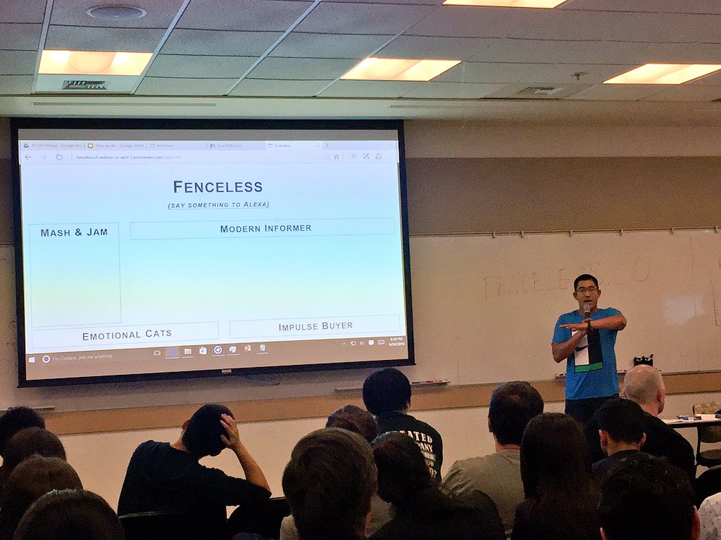seastartuporg's tweet photo. Fenceless combined tech of echo and web! Congrats, fenceless-You made it finally!@amazonecho #touchoffuture https://t.co/fGHtey7ZN3