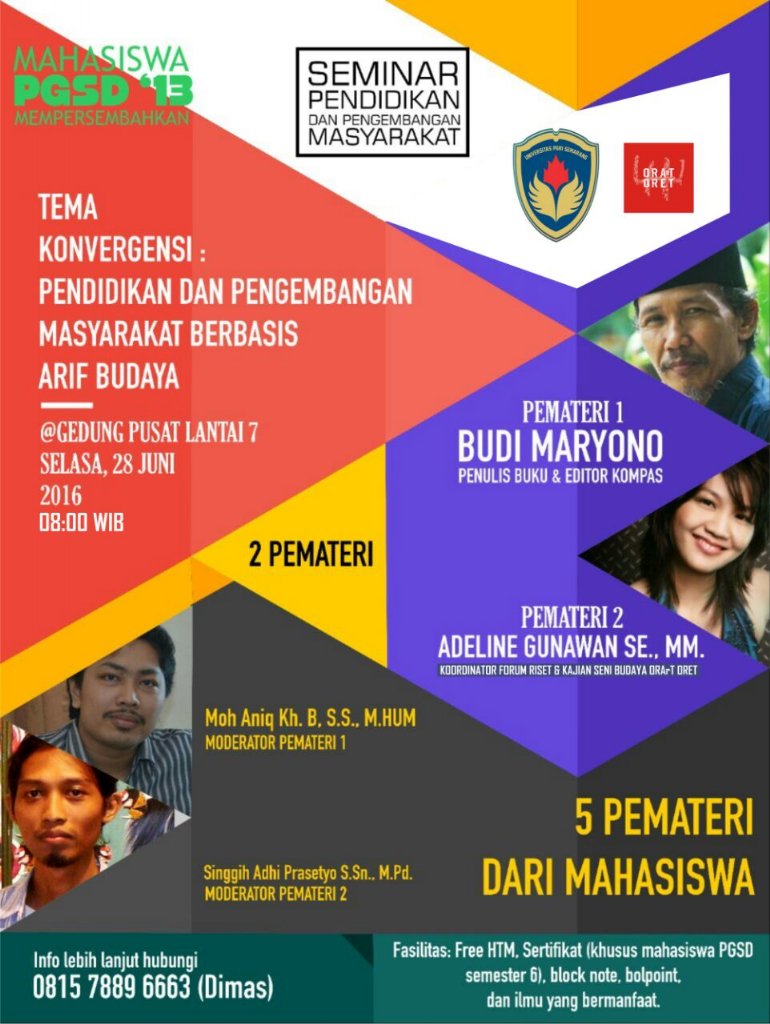 ORArT_ORET's tweet photo. Jengki jd kekuatan mmbangun identitas lokal? Selengkapnya ikuti seminarnya di UPGRIS Smg, 28/06/'16 #jengkiorartoret https://t.co/mNWEIC4a6D