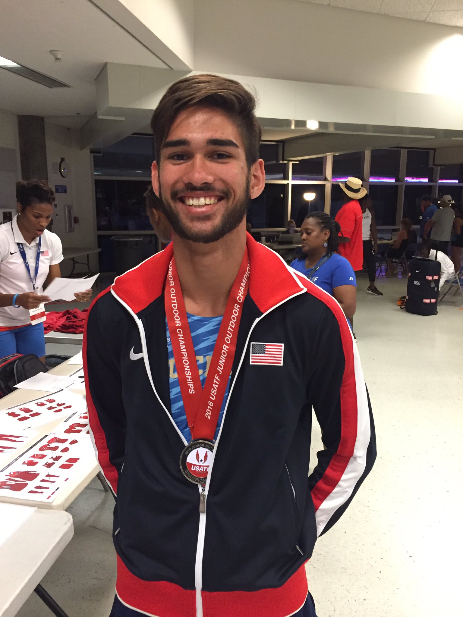 Jack Hoyt on X: Yes! Michael Burke personal best high jump 7-2 makes USA  Jr Team  / X