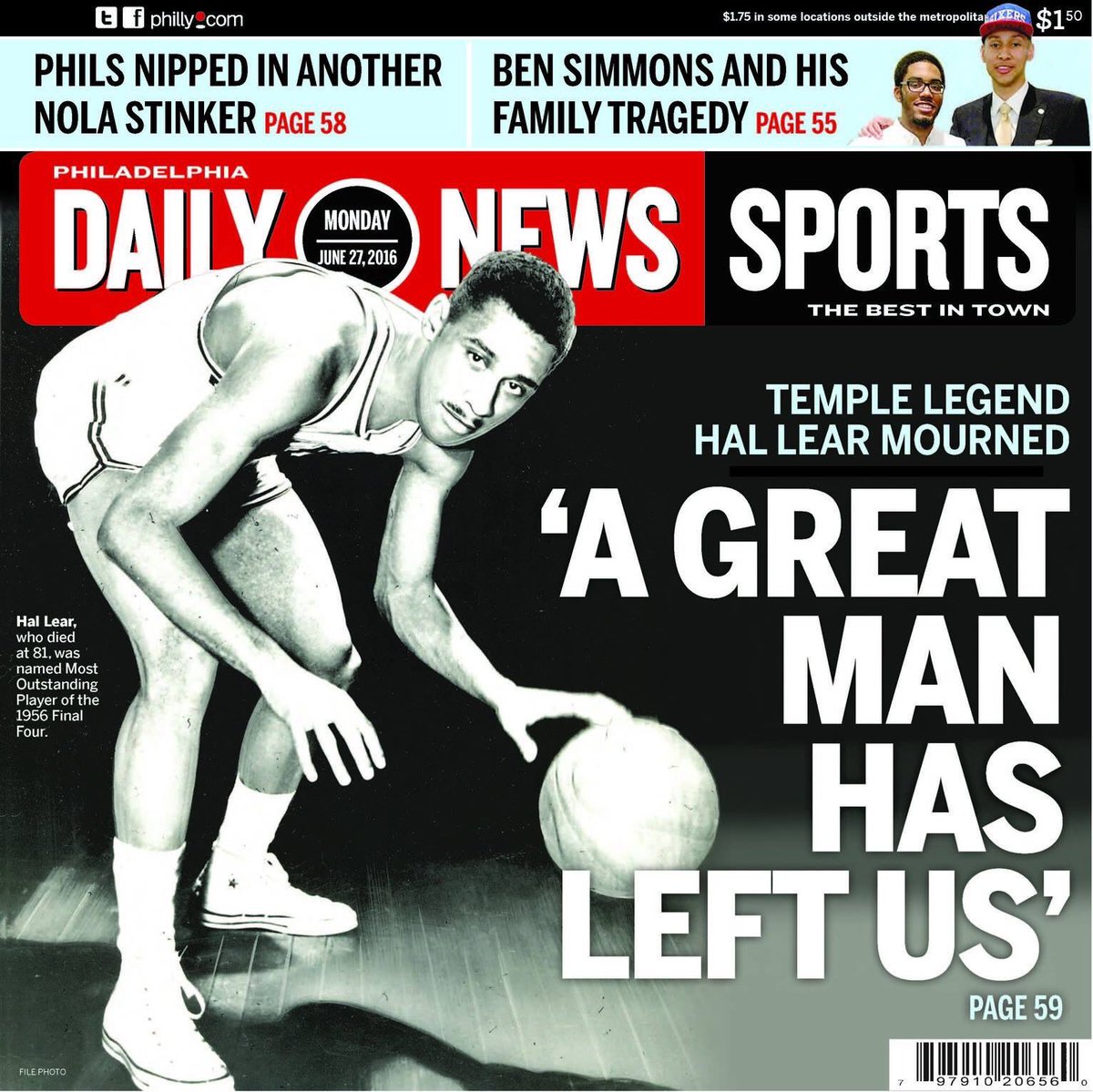 Ldoc32's tweet photo. Thanks @PhillyDailyNews for the great back cover #RIPKingLear https://t.co/iYcphz1oHk