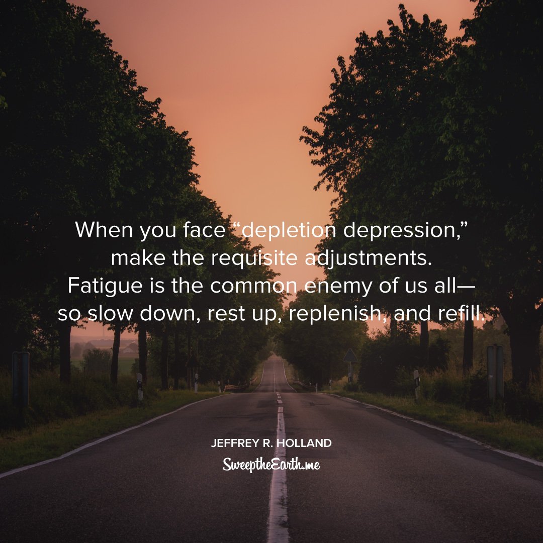 _sweeptheearth's tweet photo. Slow down, rest up, replenish, and refill. @HollandJeffreyR #sweeptheearth #sharegoodness #ldsconf https://t.co/w1uGDgRzz9