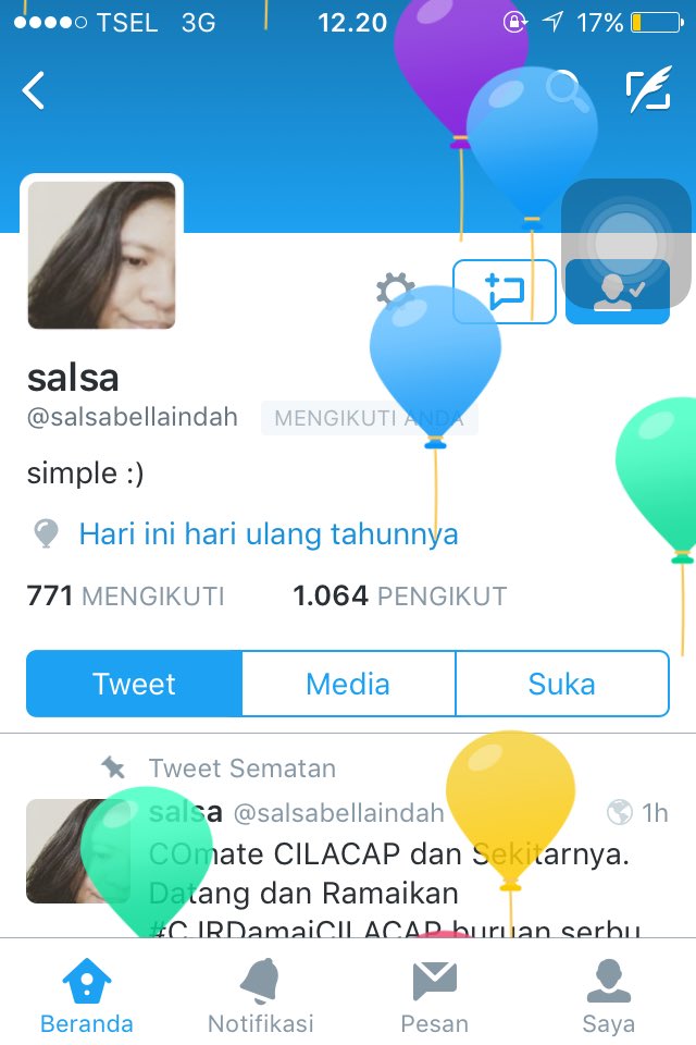 D_iilaaa's tweet photo. @salsabellaindah Ultah Yah Sal[padahal udahtaudiline😝] HBD Sal💞Yg Terbaik Buat Lu yaww😁 https://t.co/i2kH8tciDy