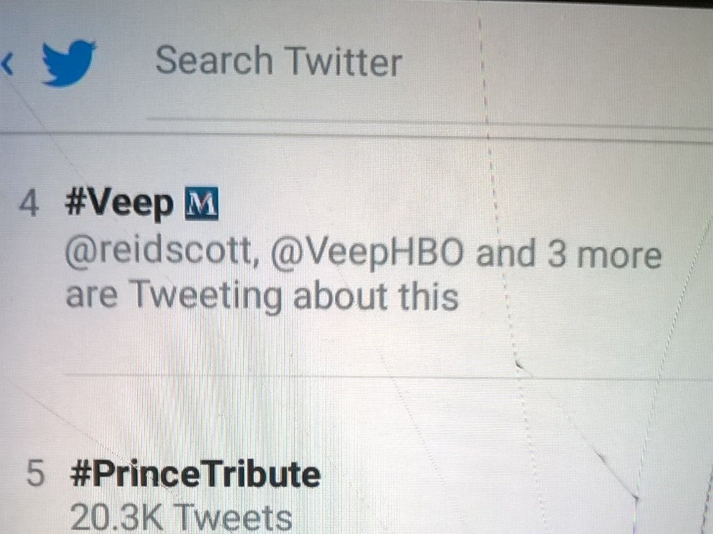 Fam4Fun's tweet photo. @VeepHBO #CONGRATS @DavidHMandel @OfficialJLD @reidscott#VEEP is #4 Trend Tonight!Power to the #Veeples! https://t.co/sv3QALf8JE
