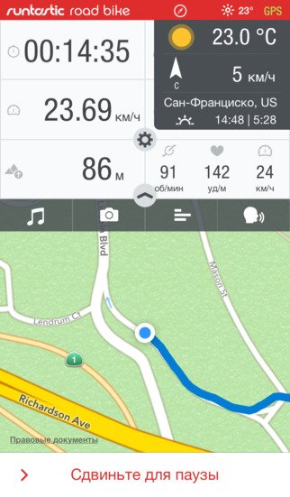 Одно из лучших приложений для велосипедистов — Runtastic Road Bike PRO (379p > Бесплатно): itunes.apple.com/ru/app/id46842…