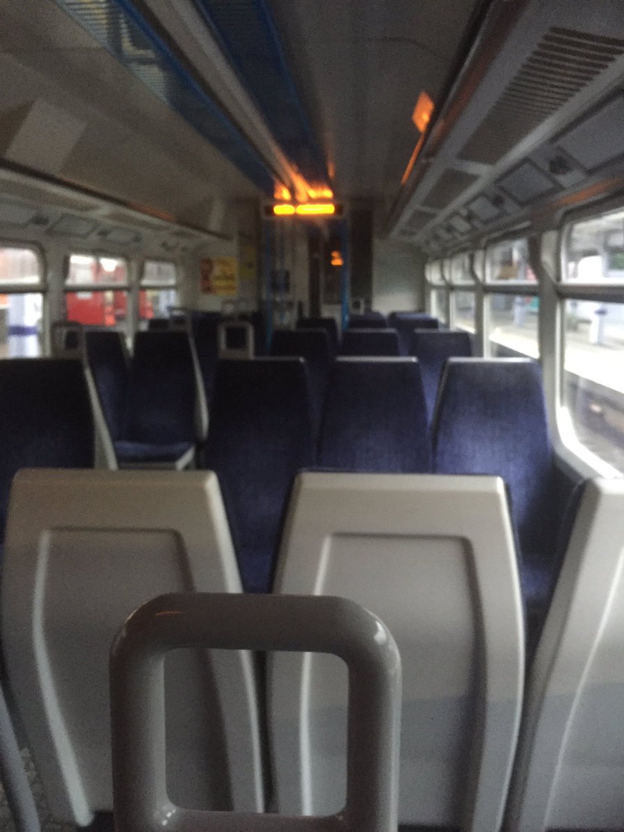 Jim16Day's tweet photo. A little weird with no lights on the train, good for a sleep zzz #spooky #southeastern https://t.co/6wTVE5dFBd