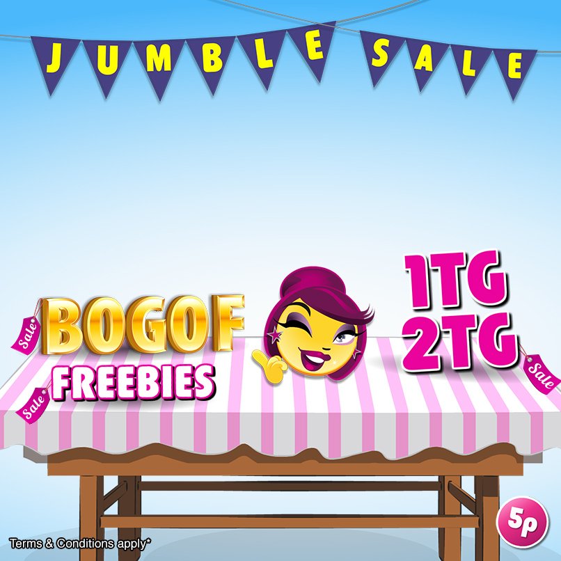RealCheekyBingo's tweet photo. Catch the last of this weeks Jumble Sales! 

Reverse Bingo £60 jackpots. 
Tickets 10p
6pm-10pm
Bare Faced Cheek https://t.co/SJvFAdV9RC