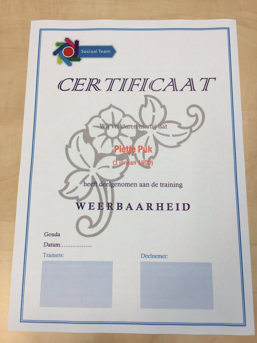 socteamgouda's tweet photo. Zojuist ontvingen 7 deelnemers van #assertiviteitstraining een certificaat..."heb zoveel meer geleerd dan verwacht!" https://t.co/W8CrTb1aqc