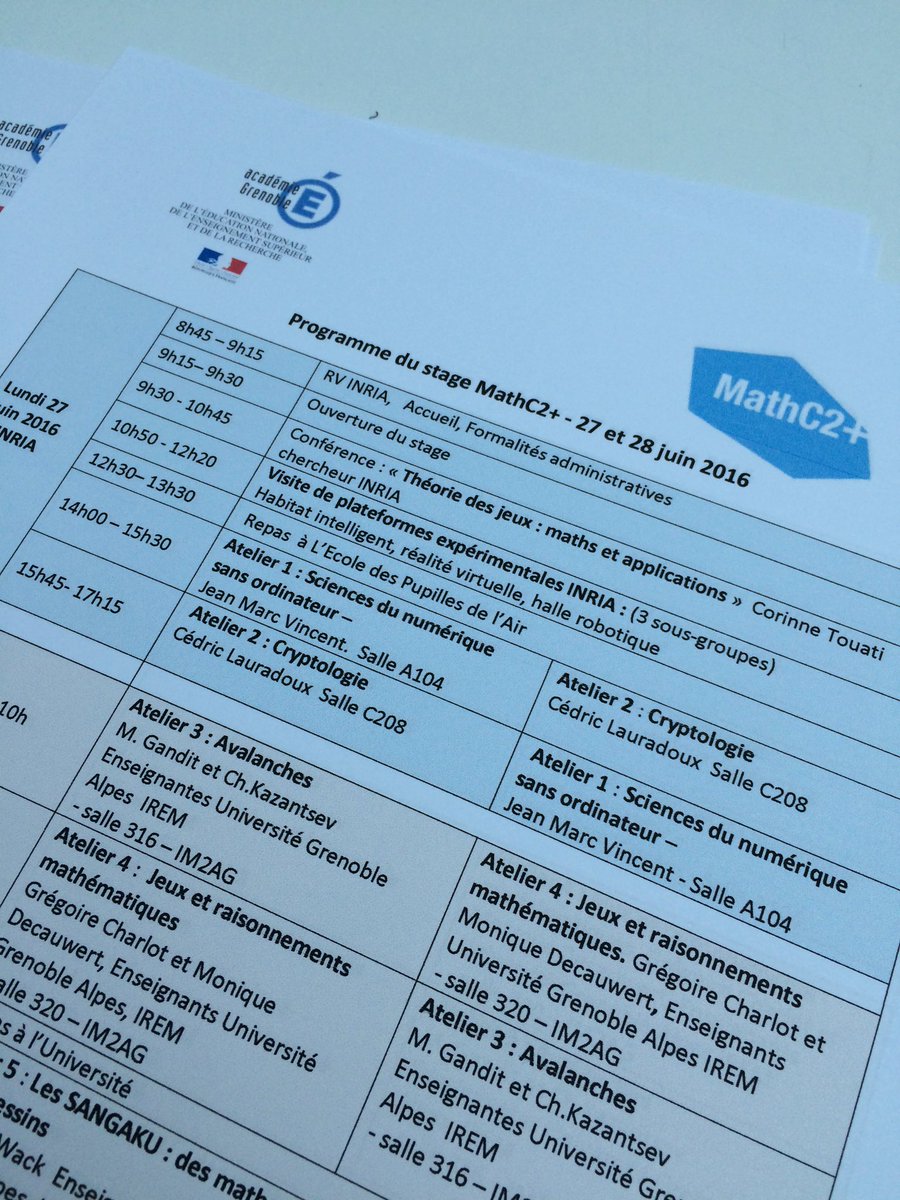 inria_grenoble's tweet image. Accueil #mathc2+ pour 2 jours de maths, visites et ateliers lycéens avec @acgrenoble