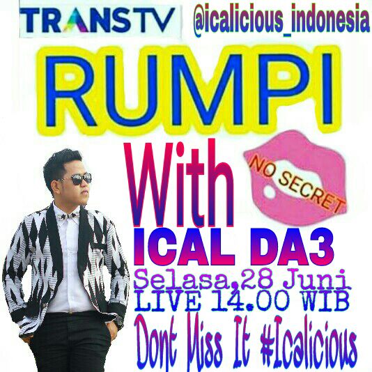 Jangan lewatkan ya ical di acara rumpi di <a href="/TRANSTV_CORP/">TRANS TV</a> pkl 14.00 wib terimakasih #rumpiwithical