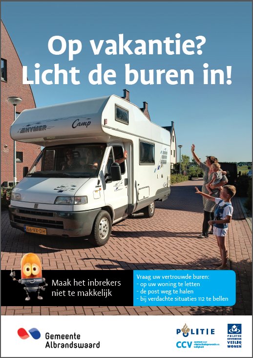 Geniet van de zomer, laat uw huis ‘bewoond’ achter #maakhetinbrekersniettemakkelijk #samenvoorveilig