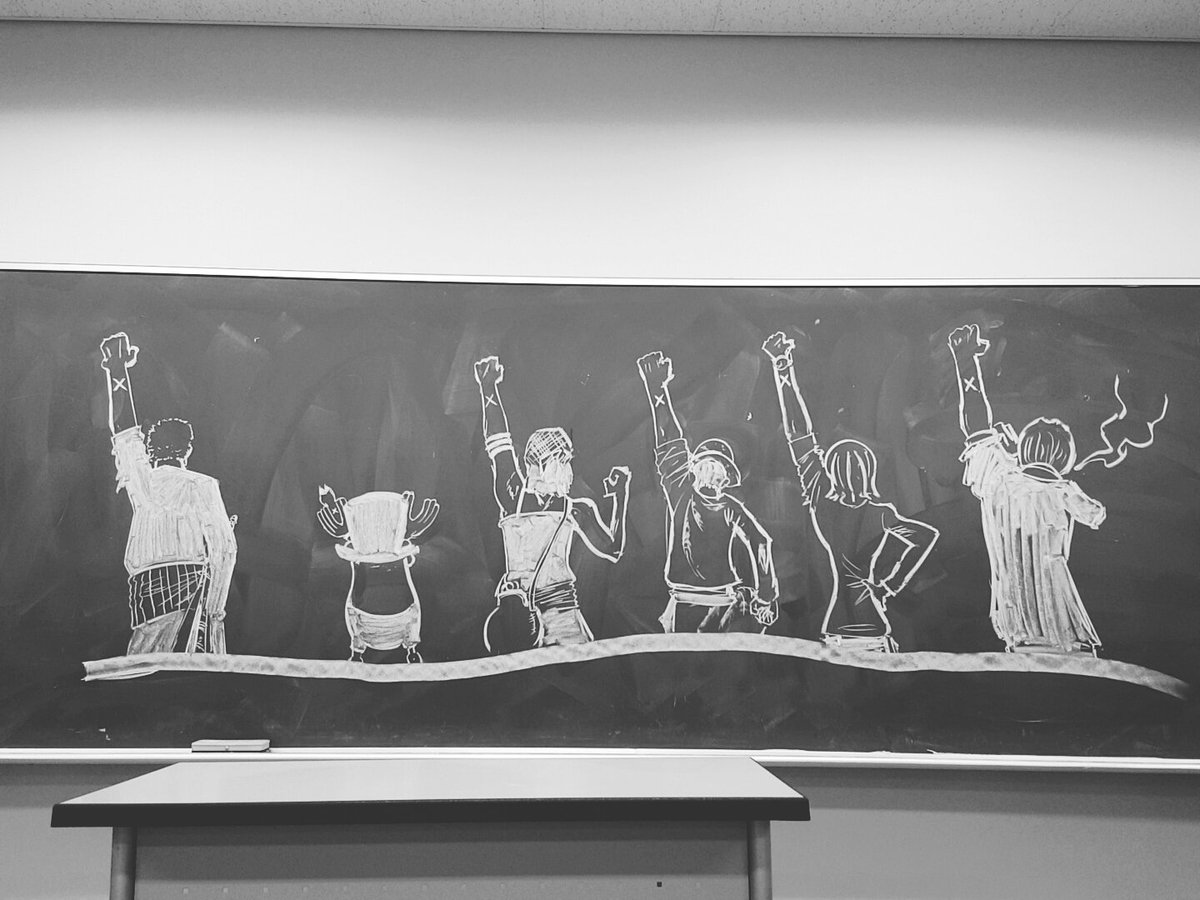 ট ইট র じゅんじゅん これ描いてって言われて 初めて黒板に描いてみた 黒板アート ワンピース名シーン 暇人