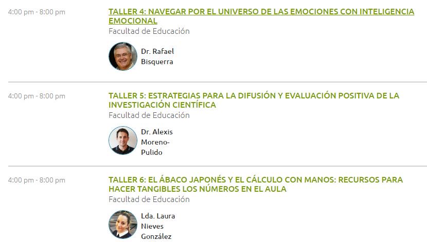 XVI Congreso Nacional y VII Congreso Iberoamericano de Pedagogía. ¡Comienzan los talleres!