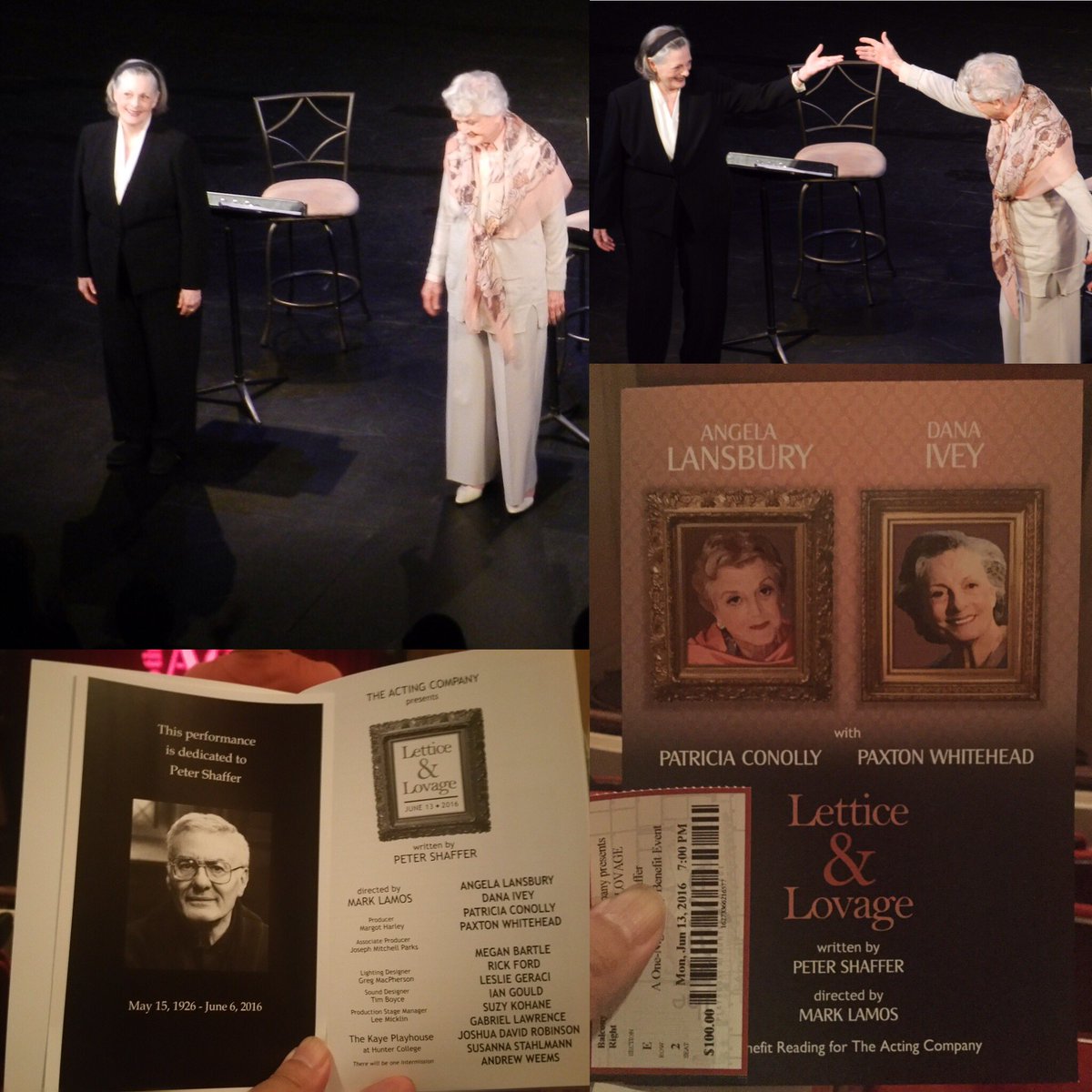 #LetticeAndLovage 06-13-2016 #AngelaLansbury @hekasia @TheActingCo #PeterShaffer #KayePlayhouse #latertweet