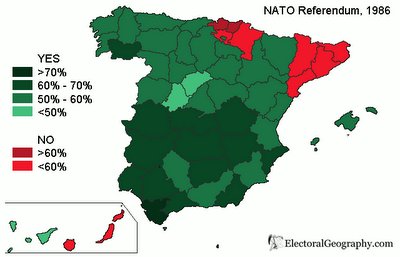 XavierGodas's tweet photo. Exercicis de sobirania, mapes que es repeteixen. Catalunya diu no a l'OTAN el 1986 https://t.co/owoeTBoBwq